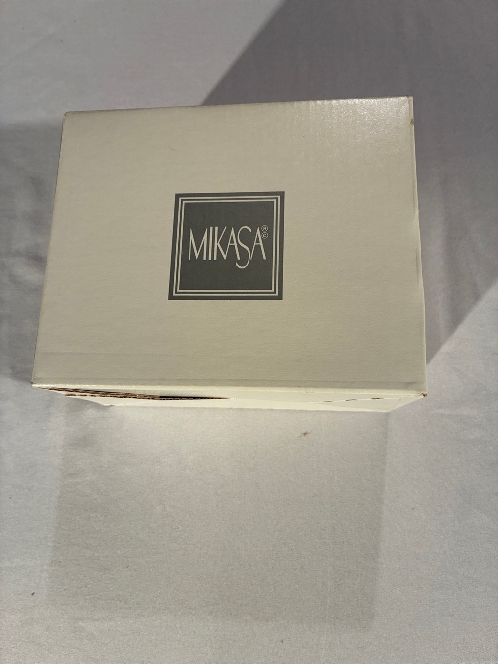 Box with Mikasa logo